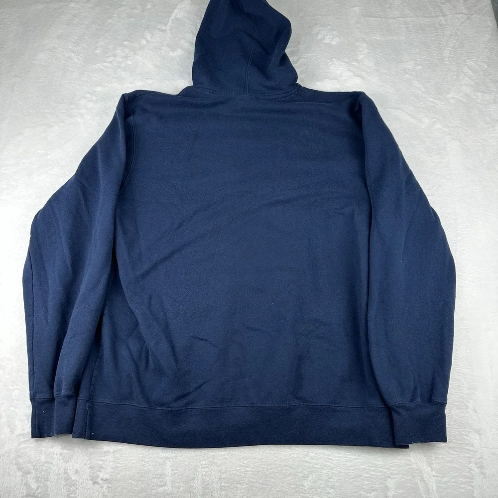 Michigan Wolverines Basketball Y2K Adidas Hoodie Blue Sweatshirt Graphic Mens XL